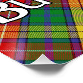 Clan Buchanan Wappen & Tartan Poster (Ecke)