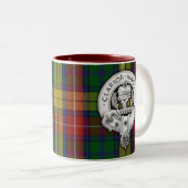 Clan Buchanan Wappen & Tartan Zweifarbige Tasse (VorderseiteRechts)