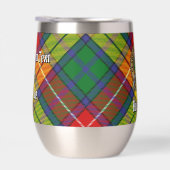 Clan Buchanan Wappen über Tartan (Rechts)