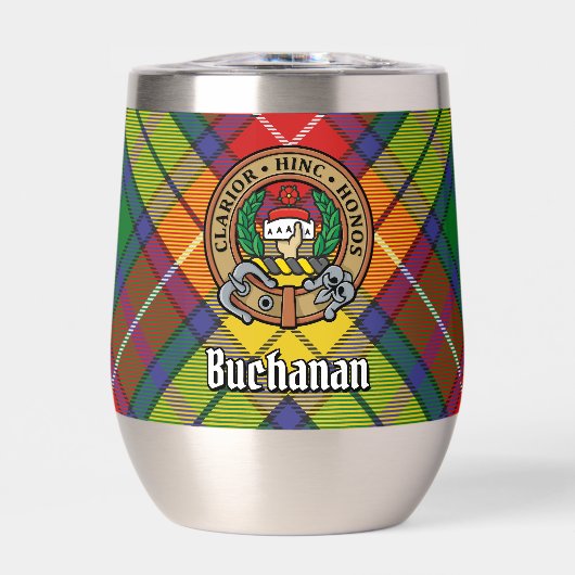 Clan Buchanan Wappen über Tartan (Vorderseite)