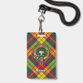 Clan Buchanan Wappen über Tartan Ausweis (Front with Lanyard)