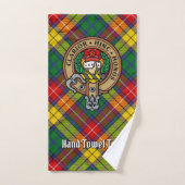 Clan Buchanan Wappen über Tartan Badhandtuch Set (Handtuch)