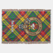Clan Buchanan Wappen über Tartan Decke (Vorderseite)