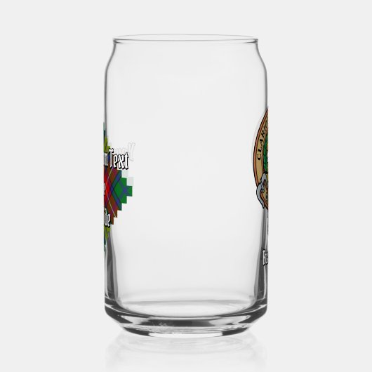 Clan Buchanan Wappen über Tartan Dosenglas (Rechts)