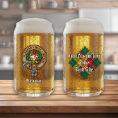 Clan Buchanan Wappen über Tartan Dosenglas