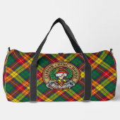 Clan Buchanan Wappen über Tartan Duffle Bag (Vorderseite)