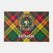 Clan Buchanan Wappen über Tartan Fußmatte (Vorderseite)