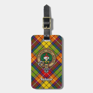 Clan Buchanan Wappen über Tartan Gepäckanhänger