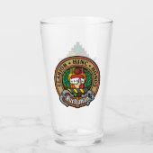 Clan Buchanan Wappen über Tartan Glas (Vorderseite)
