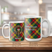 Clan Buchanan Wappen über Tartan Kaffeetasse