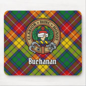 Clan Buchanan Wappen über Tartan Mousepad (Vorne)