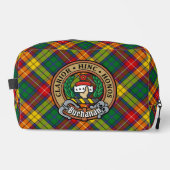 Clan Buchanan-Wappen über Tartan Waschbeutel (Vorderseite)