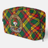 Clan Buchanan-Wappen über Tartan Waschbeutel (Rechte Ecke)