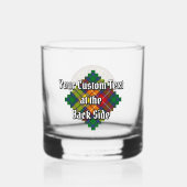 Clan Buchanan Wappen über Tartan Whiskyglas (Rückseite)