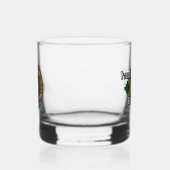 Clan Buchanan Wappen über Tartan Whiskyglas (Links)