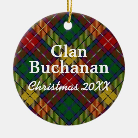 Clan-BuchananScottishTartan Keramik Ornament (Vorne)