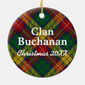 Clan-BuchananScottishTartan Keramik Ornament (Hinten)