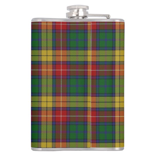 Clan-Buchanantartan-alte Schottland-Flasche Flachmann (Rückseite)