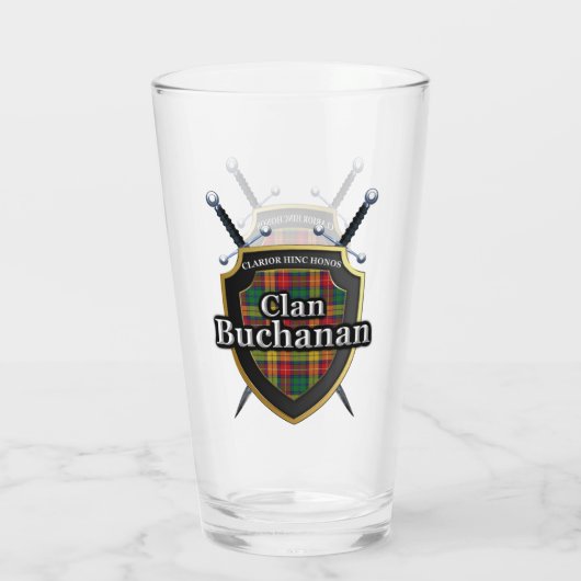 Clan-Buchanantartan-Schild Glas (Rückseite)