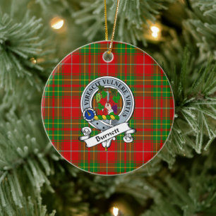 Clan Burnett Ancient Abzeichen Tartan Kariert Keramik Ornament