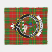 Clan Burnett Ancient Tartan Kariert Fleecedecke (Vorderseite (Horizontal))