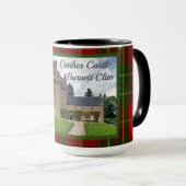 Clan Burnett Crathes Burg Tartan Foto Tasse (VorderseiteRechts)