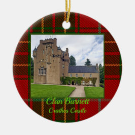 Clan Burnett Crathes Burg & Tartan Xmas Foto Keramik Ornament