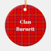 Clan Burnett Modern Tartan Keramik Ornament (Vorne)