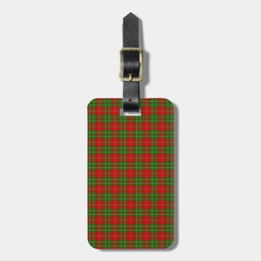 Clan Burnett Tartan Gepäckanhänger (Vorderseite vertikal)