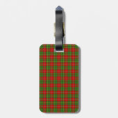 Clan Burnett Tartan Gepäckanhänger (Rückseite vertikal)