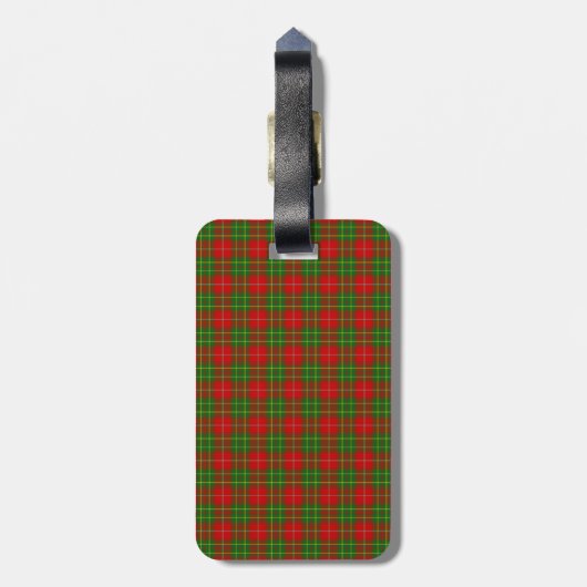 Clan Burnett Tartan Gepäckanhänger (Rückseite vertikal)