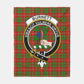Clan Burnett Tartan Kariert Fleecedecke (Vorderseite)
