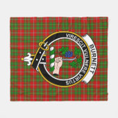 Clan Burnett Tartan Kariert Fleecedecke (Vorderseite (Horizontal))