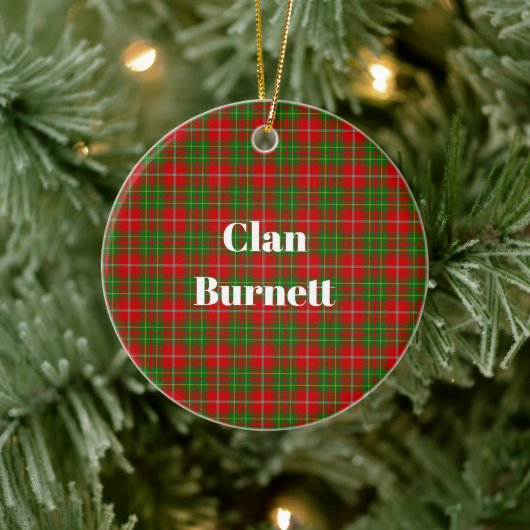 Clan Burnett Tartan Keramik Ornament (Baum)