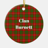 Clan Burnett Tartan Keramik Ornament (Vorne)