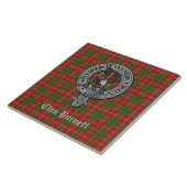 Clan Burnett Wappen Abzeichen & Tartan Fliese (Seite)