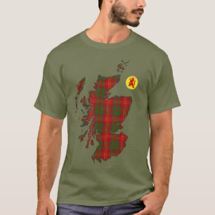 Clan Burns [EDIT] Tartan Map T-Shirt