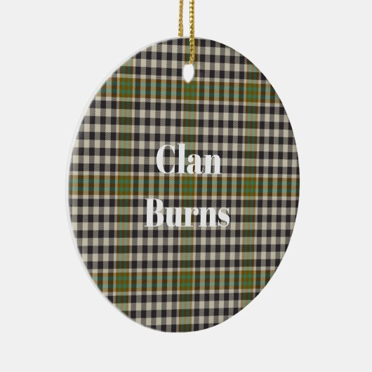 Clan Burns Karo Tartan Keramik Ornament (Rechts)