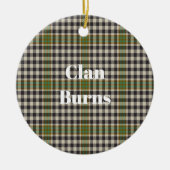 Clan Burns Karo Tartan Keramik Ornament (Vorne)