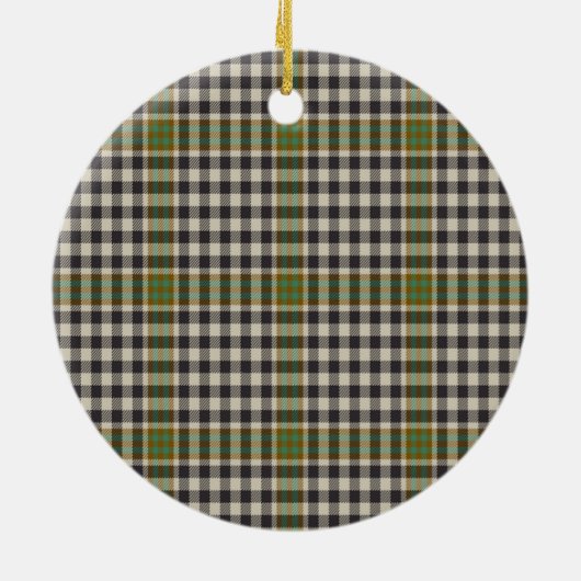 Clan Burns Karo Tartan Keramik Ornament (Hinten)