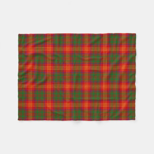 Clan Burns Tartan Kariert Fleecedecke (Vorderseite (Horizontal))