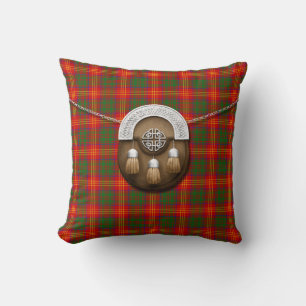 Clan Burns Tartan und Sporran Kissen