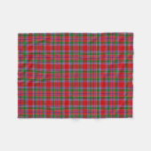 Clan Burrell Tartan Kariert Fleecedecke (Vorderseite (Horizontal))