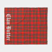 Clan Butter Tartan und benutzerdefinierter Text Fleecedecke (Vorderseite (Horizontal))