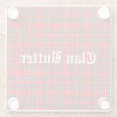 Clan Butter Tartan und benutzerdefinierter Text Glasuntersetzer (Rückseite)