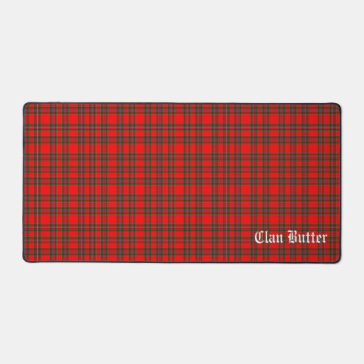 Clan Butter Tartan und benutzerdefinierter Text Schreibtischunterlage (Vorderseite)