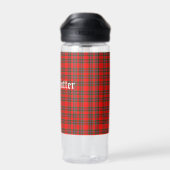 Clan Butter Tartan und benutzerdefinierter Text Trinkflasche (Rückseite)