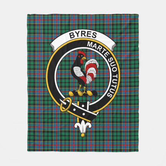 Clan ByresTartan Kariert Fleecedecke (Vorderseite)