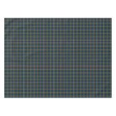 Clan Calhoun Navy Blue und Green Scottish Tartan Tischdecke (Vorderseite (Horizontal))