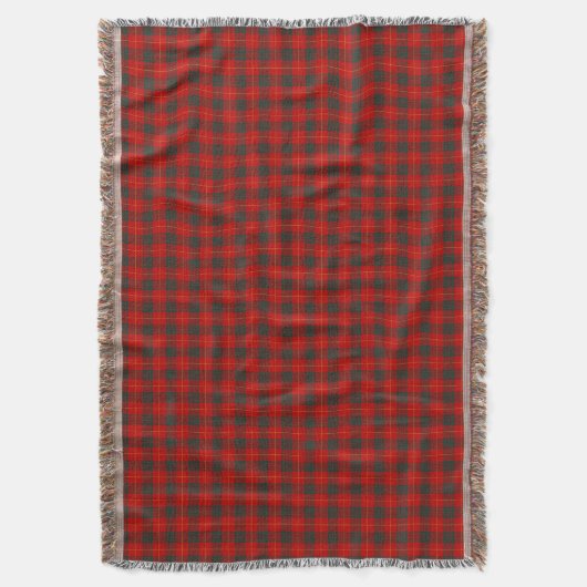 Clan Cameron Bright Red Tartan Decke (Vorderseite Vertikal)